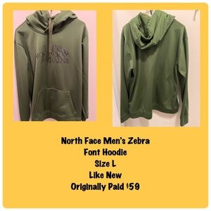 Men’s Zebra Font North Face Hoodie